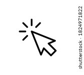 cursor icon symbol vector on... | Shutterstock .eps vector #1824971822