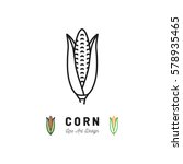 Corn Cobs Icon Vegetables Logo...