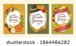 happy thanksgiving day card or... | Shutterstock .eps vector #1864486282