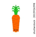 Carrot Skull Isolated. Skeleton ...