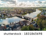 Toeristic pictures of the city Namen.   Wide angle bird perspective shot of namur with the river maas, la meuse.  Best of belgium, wallonie in one postcard.  High resolution shots, les ardennes.