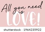 cute romantic love slogan print ... | Shutterstock .eps vector #1964235922