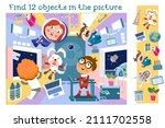 find 10 hidden objects.... | Shutterstock .eps vector #2111702558