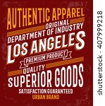 vintage denim label design  t... | Shutterstock .eps vector #407999218