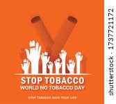 world no tobacco day poster or... | Shutterstock .eps vector #1737721172