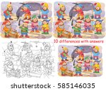 snow white and the seven dwarfs.... | Shutterstock . vector #585146035