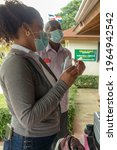 Small photo of SANTO DOMINGO, Dominican Republic. April 26, 2021. A complete team from the Ministry of Health went to the Pablo Mella Morales residential complex, in Santo Domingo, to begin vaccination with elderly.