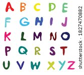 abc alphabet colorful hand... | Shutterstock .eps vector #1827470882