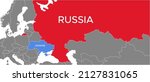 Russia And Ukraine Map On World ...