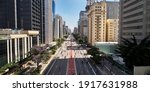 people walking on avenida... | Shutterstock . vector #1917631988