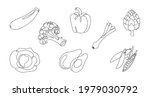 one line vegetables. continuous ... | Shutterstock .eps vector #1979030792