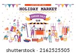 holiday market. bazaar sale... | Shutterstock .eps vector #2162525505