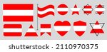 Austria flag design. Austria national flag vector design set. Austria flag vector illustration