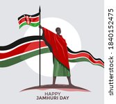Kenya independence day or happy jamhuri day concept Vector Illustration