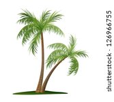 Vector Illustration Of Two Palm ...