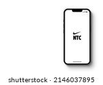 Small photo of Nike Training Club NTC app on the smartphone iPhone 13 screen. White background. Rio de Janeiro, RJ, Brazil. March 2022.