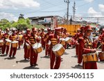 Small photo of Sarolangun, Jambi, Indonesia - August 18, 2022: Parade and carnival in celebration of the 77th Anniversary of the Republic of Indonesia. Celebrate Indonesian Independence. 17 Agustus 1945. HUT RI.