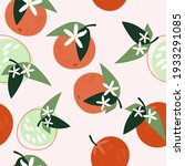seamless pattern of orange... | Shutterstock .eps vector #1933291085