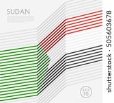Sudan   Modern Outlined Flag...