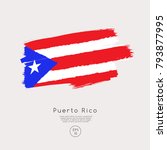 Flag Of Puerto Rico In Grunge...