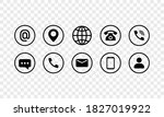 communication icon set in black.... | Shutterstock .eps vector #1827019922