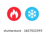 hot and cold icon. fire and... | Shutterstock .eps vector #1827022595