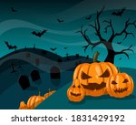 halloween background. halloween ... | Shutterstock . vector #1831429192