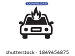 car acciden icon or logo... | Shutterstock .eps vector #1869656875