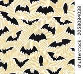 seamless pattern. halloween  ... | Shutterstock .eps vector #2058084038