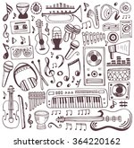 music doodle collection. hand... | Shutterstock .eps vector #364220162