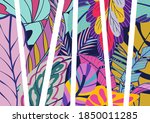 illustration of colorful floral ... | Shutterstock . vector #1850011285