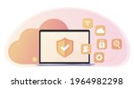 computer protection  antivirus. ... | Shutterstock .eps vector #1964982298