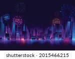  futuristic night city.... | Shutterstock .eps vector #2015466215
