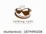 coffee cup with chat bubble... | Shutterstock .eps vector #1874490208