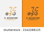 electric scooter logo design... | Shutterstock .eps vector #2162288125