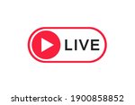 live streaming icon. live... | Shutterstock .eps vector #1900858852