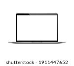 realistic laptop front view.... | Shutterstock .eps vector #1911447652