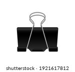 paper binder clip. metal clip.... | Shutterstock .eps vector #1921617812