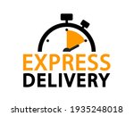express delivery logo. timer... | Shutterstock .eps vector #1935248018