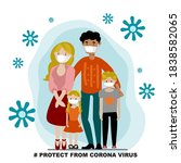 a family with children is... | Shutterstock .eps vector #1838582065