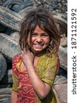 Small photo of Rajasthan. India. 08-02-2018. Children with limited resources in India rely on the informal education provided by Non Profit Organization. Nothing prevents them for being happy.