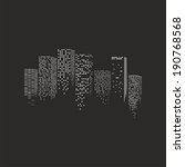 vector black city silhouette | Shutterstock .eps vector #190768568