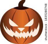 halloween pumpkin isolated on... | Shutterstock .eps vector #1835280748