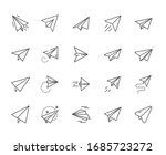 set of airplane paper related... | Shutterstock .eps vector #1685723272