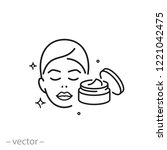 skin care icon  cosmetic cream  ... | Shutterstock .eps vector #1221042475