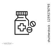 pills bottle icon  linear sign... | Shutterstock .eps vector #1259278795