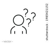 man think icon  doubt or unsure ... | Shutterstock .eps vector #1985421152