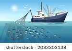 Seiner Hunting Fish. Concept Of ...