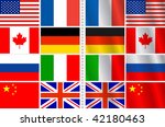 Vector Set Of Flags With A...