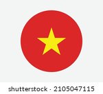 vietnam round country flag.... | Shutterstock .eps vector #2105047115